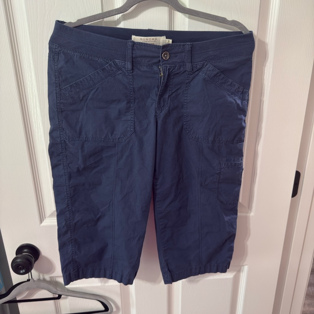 Sonoma Women's Dark Blue Cargo Shorts